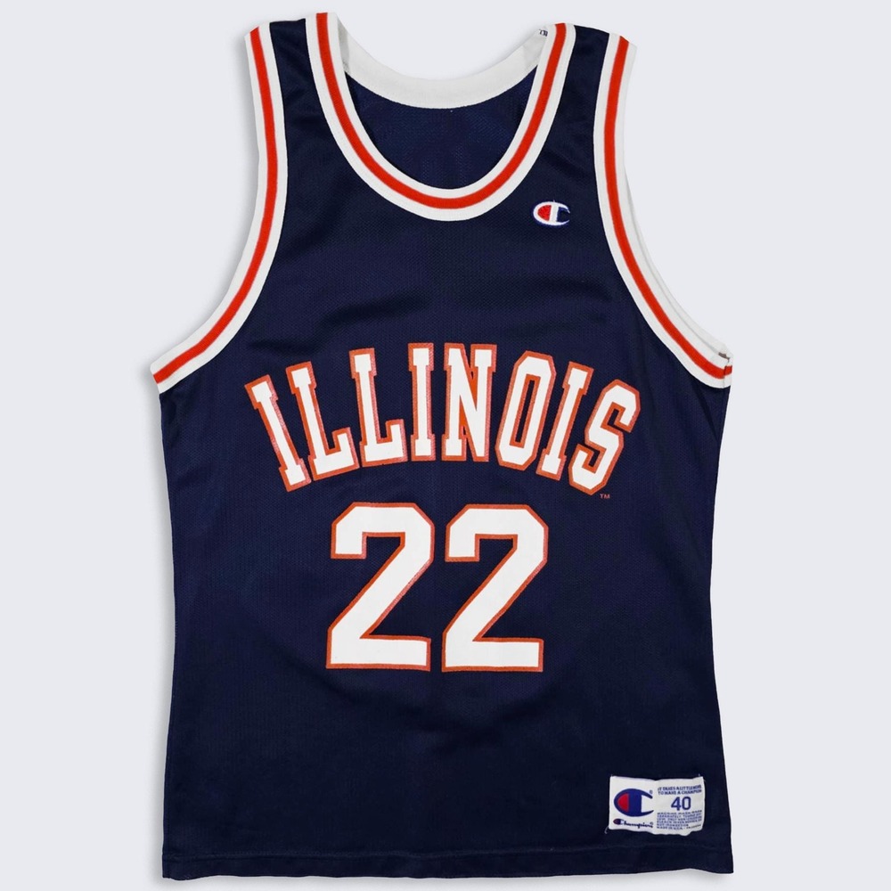 Illinois Fighting Illini Vintage 90s Kiwane Garris Champion Basketball Jersey